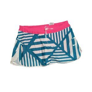 Nike Dri-Fit Shorts Skort Hot Pink Blue White Size Large